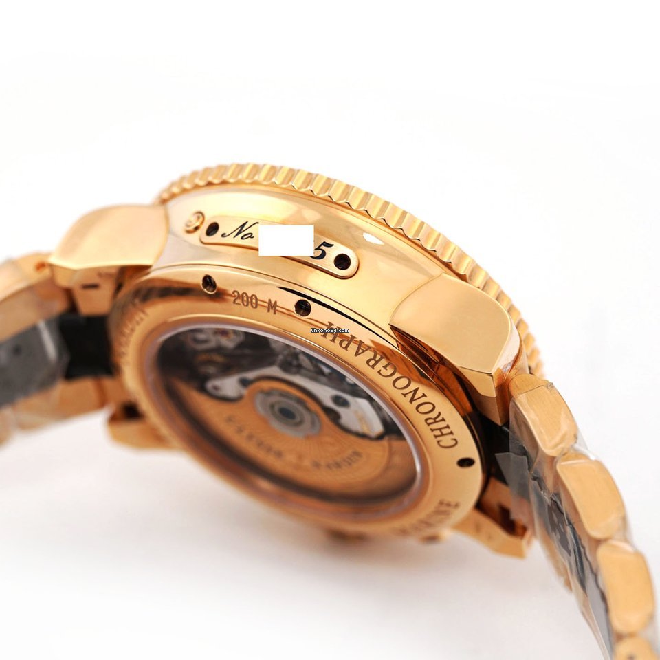 IMG_9081 Ulysse Nardin Maxi Marine Diver Mens watch Unisex Automatic Rose gold 8006-102-8C 926 Replica 6