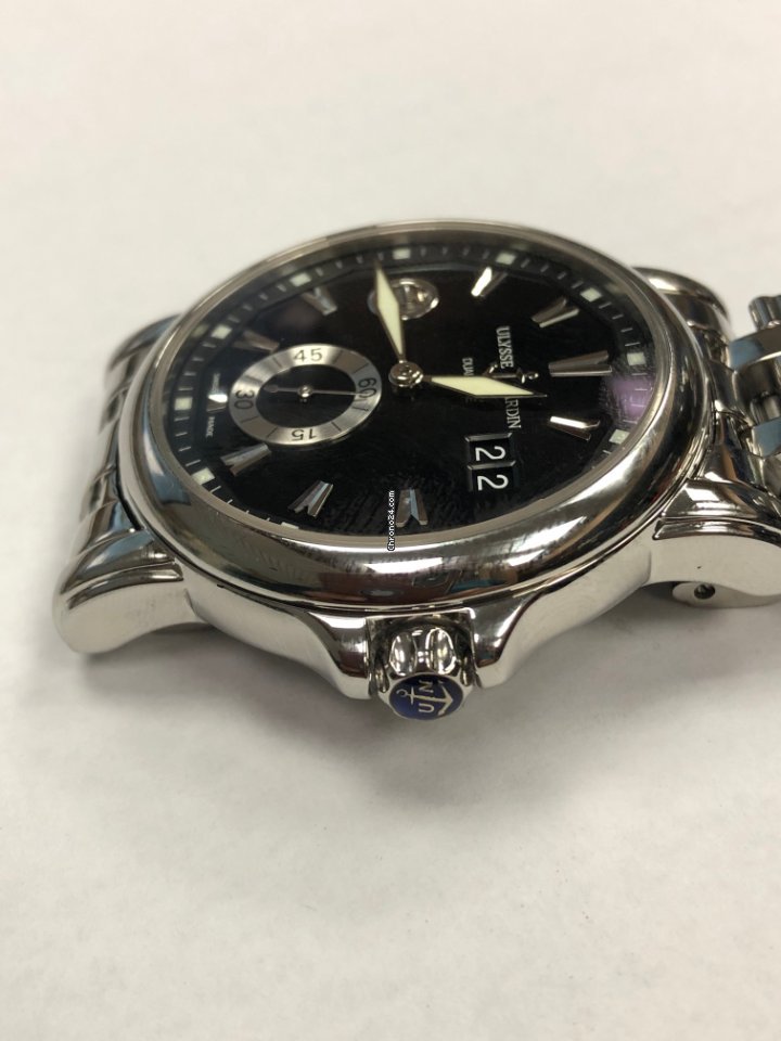 IMG_9081 Ulysse Nardin Dual Time Mens watch Unisex Automatic Steel 243-55-7 92 Replica 6