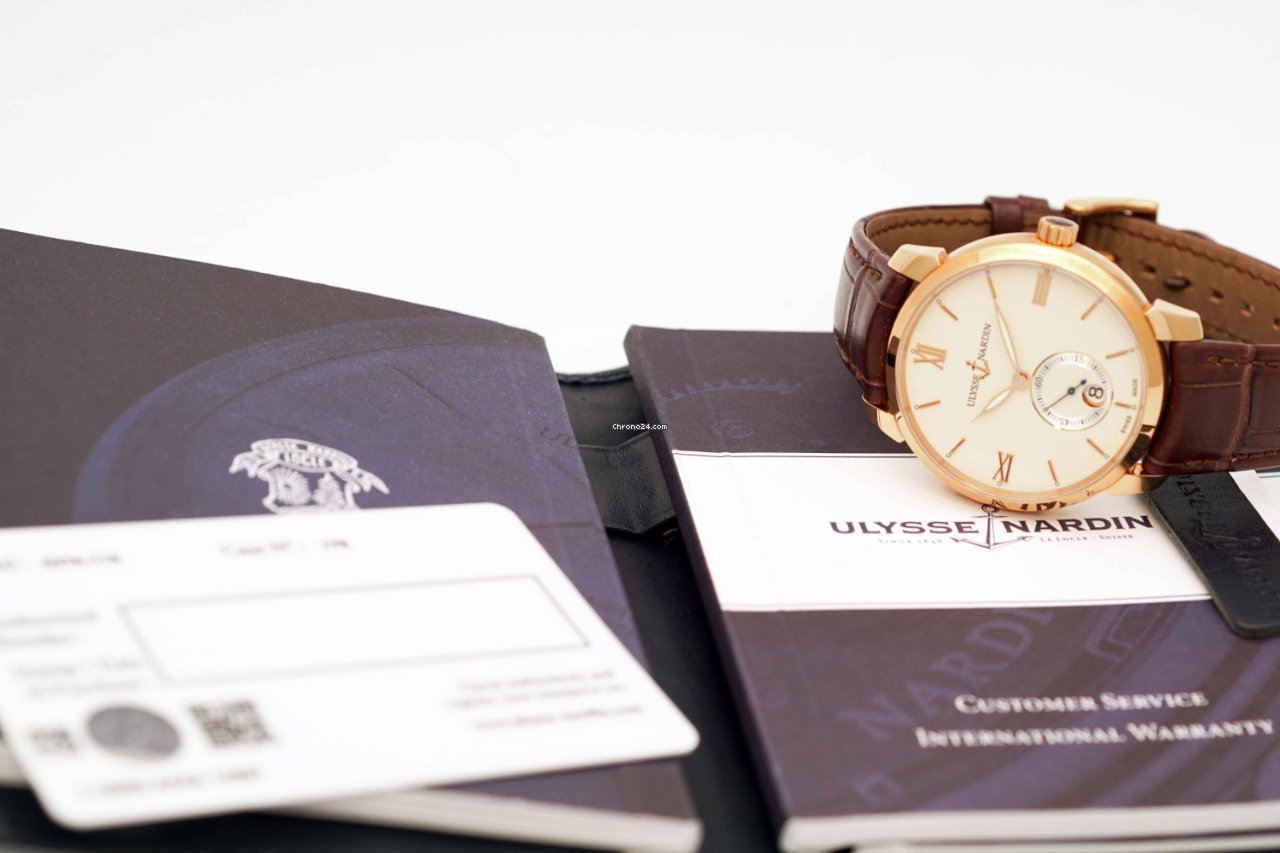 IMG_9081 Ulysse Nardin Classic Mens watch Unisex Automatic Rose gold 8276-119-2 31 Replica 6