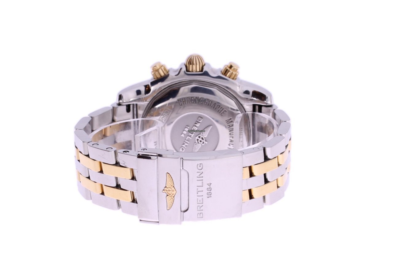 IMG_9081 Breitling Chronomat 44 GMT Mens watch Unisex Automatic Gold Steel CB042012.BB86.375C Replica 6