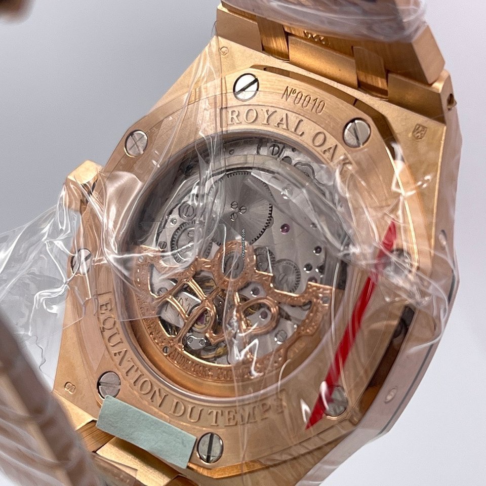 IMG_9081 Audemars Piguet Royal Oak Mens watch Unisex Manual winding Rose gold 26603OR.OO.D092CR.01 Replica 6