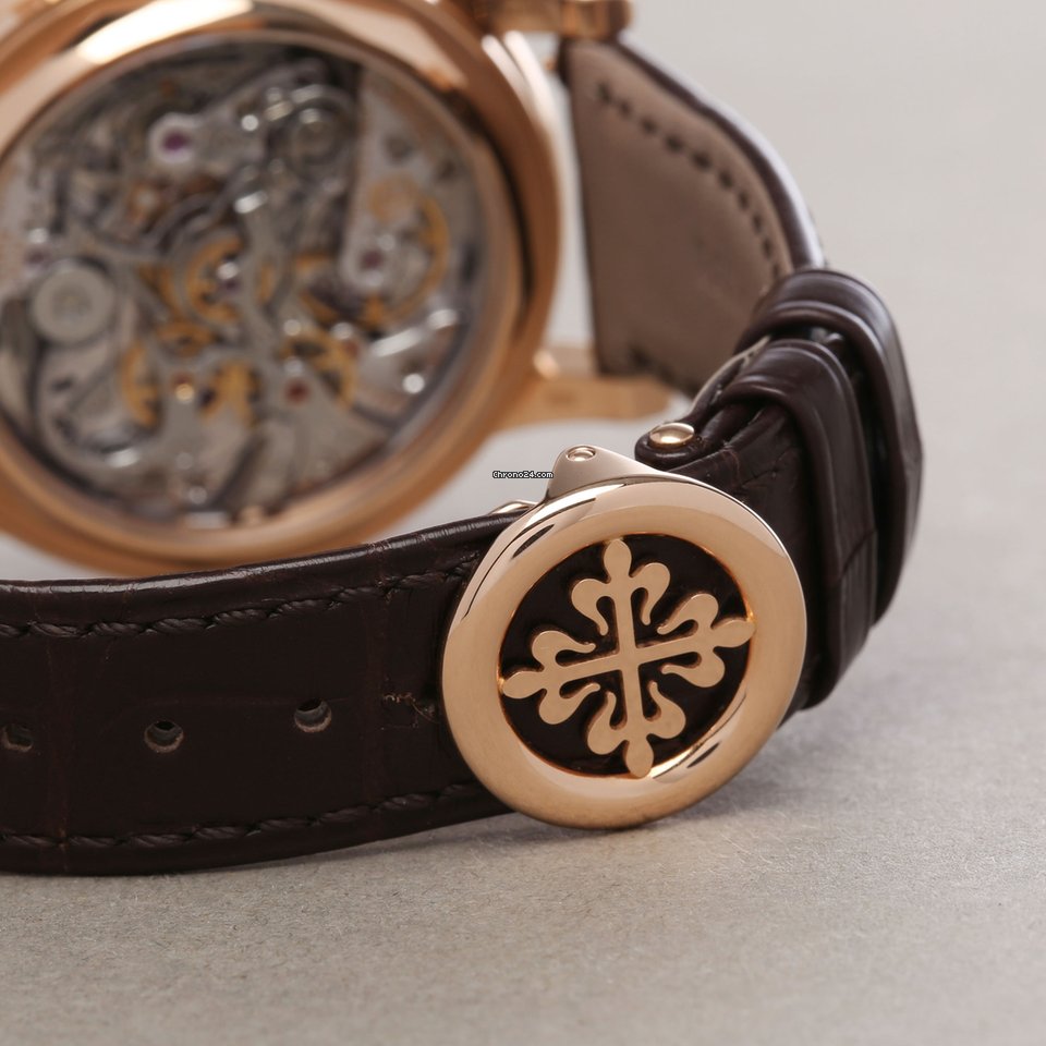 IMG_9081 Patek Philippe Perpetual Calendar Chronograph Mens watch Unisex Manual winding Rose gold 5204R-001 Replica 6