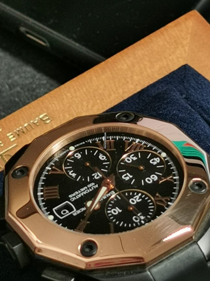 Baume & Mercier Riviera Mens watch Unisex Automatic Rose gold 8712 Replica 6