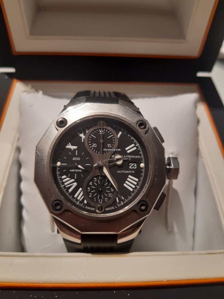 Baume & Mercier Riviera Mens watch Unisex Automatic Steel 65605 chrono xxl Replica 6