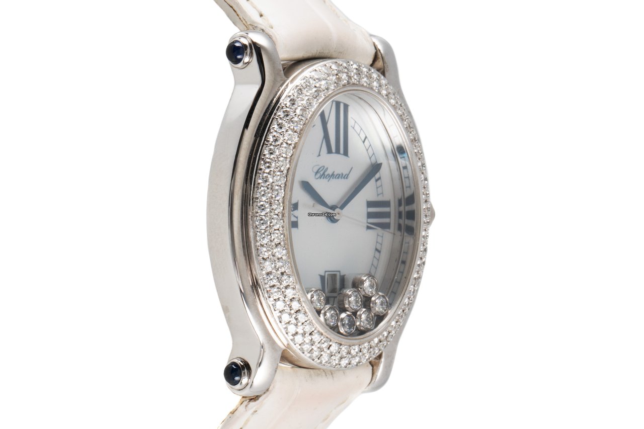 IMG_9081 Chopard Happy Sport Womens watch Quartz White gold 27 7012-23 Replica 6
