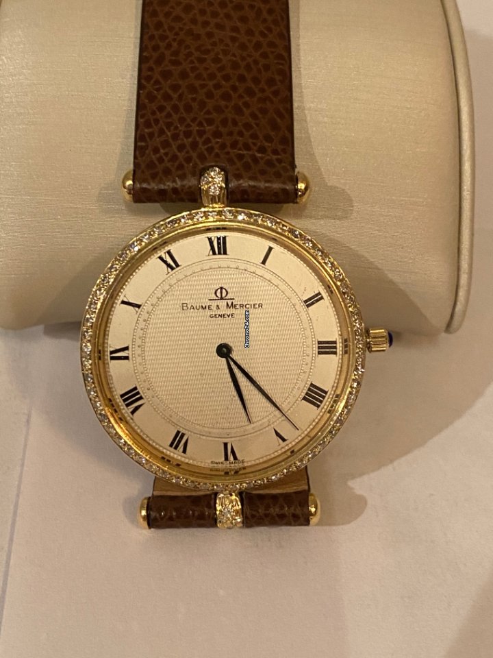 IMG_9081 Baume & Mercier Mens watch Unisex Quartz Yellow gold 9626 and 3976384 Replica 6