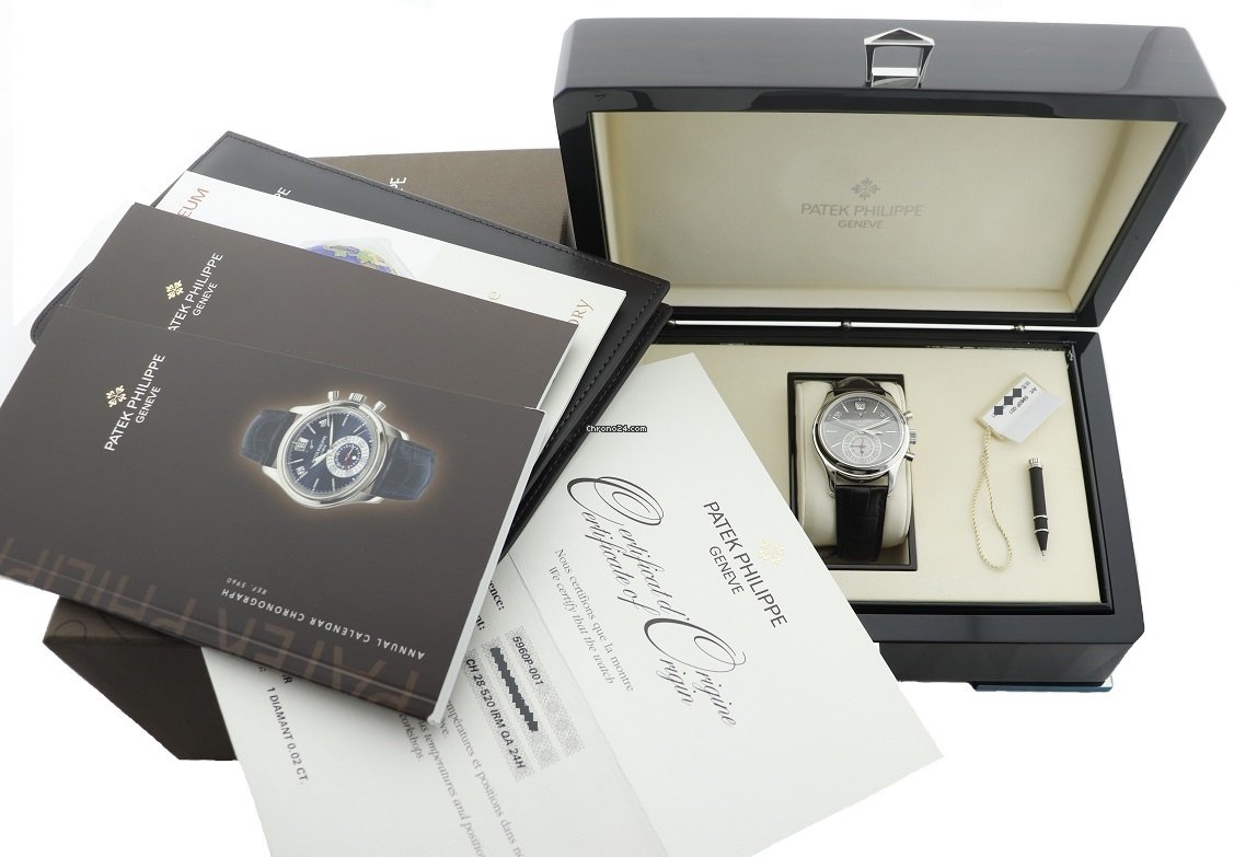 IMG_9081 Patek Philippe Annual Calendar Chronograph Mens watch Unisex Automatic Platinum 59605P-001 Replica 6
