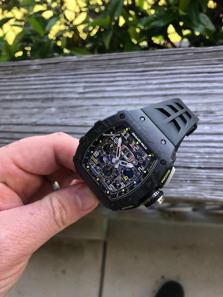 IMG_9081 Richard Mille RM 011 Mens watch Unisex Automatic Carbon RM 11-03 NTPT Replica 6