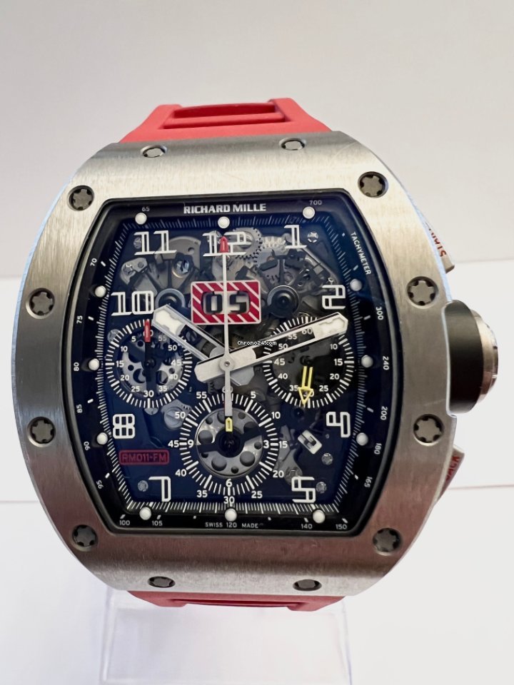 Richard Mille RM 011 Mens watch Unisex Automatic Titanium RM11 Chronograph Replica 6