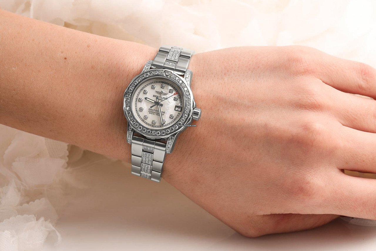IMG_9081 Breitling Colt Oceane Womens watch Quartz Steel A77387 Replica 6