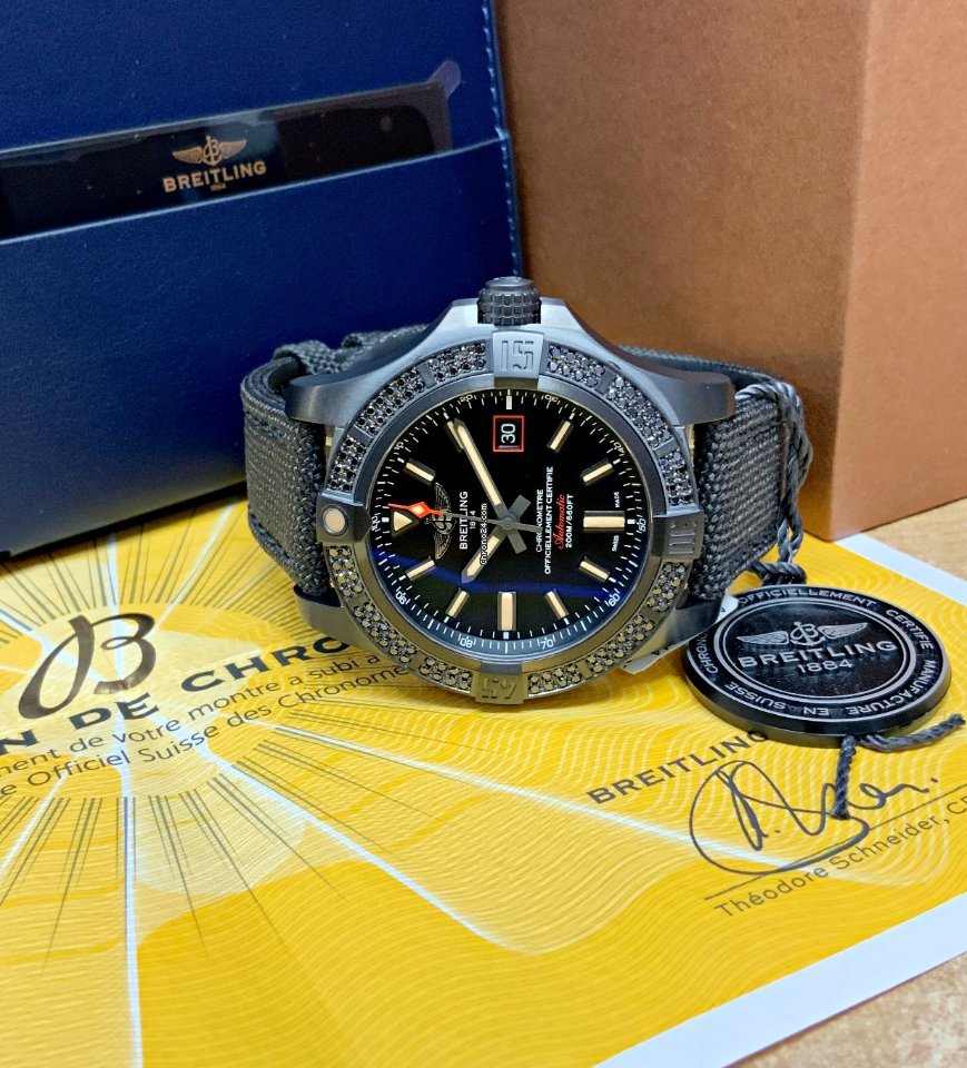 IMG_9081 Breitling Avenger Blackbird 44 Mens watch Unisex Automatic Titanium V17311AT BD74-109W Replica 6