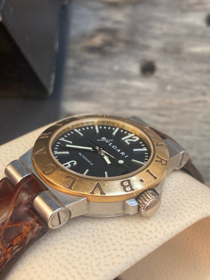 Bulgari Diagono Womens watch Automatic Gold Steel LCV 29 S Replica 6