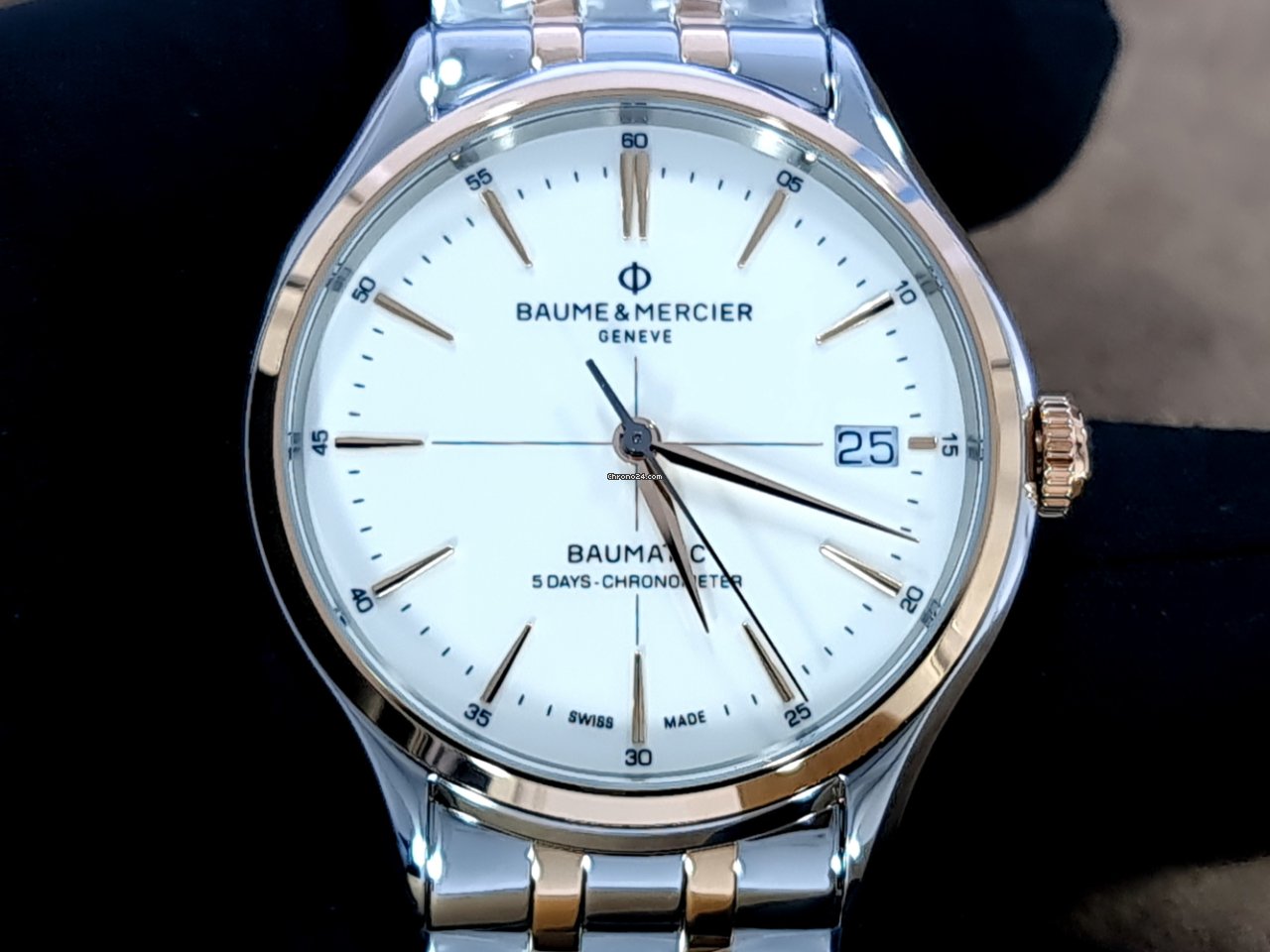 IMG_9081 Baume & Mercier Clifton Mens watch Unisex Automatic Gold Steel M0A10458 Replica 6