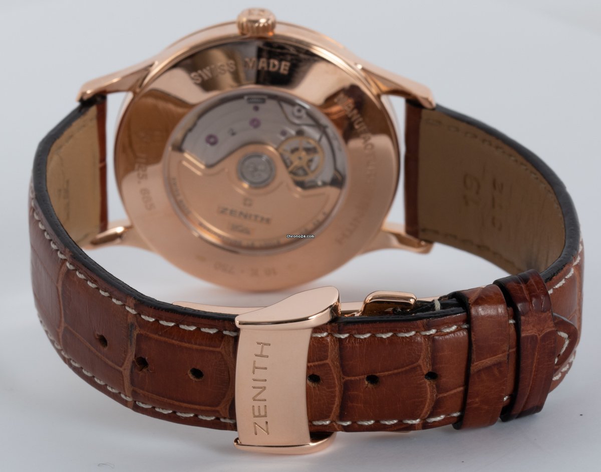 Zenith Elite Power Reserve Mens watch Unisex Automatic Rose gold 18.1125.685 Replica 6