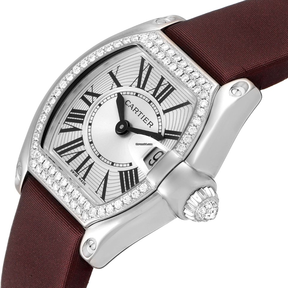 IMG_9081 Cartier Roadster Womens watch Quartz White gold WE500260 Replica 6