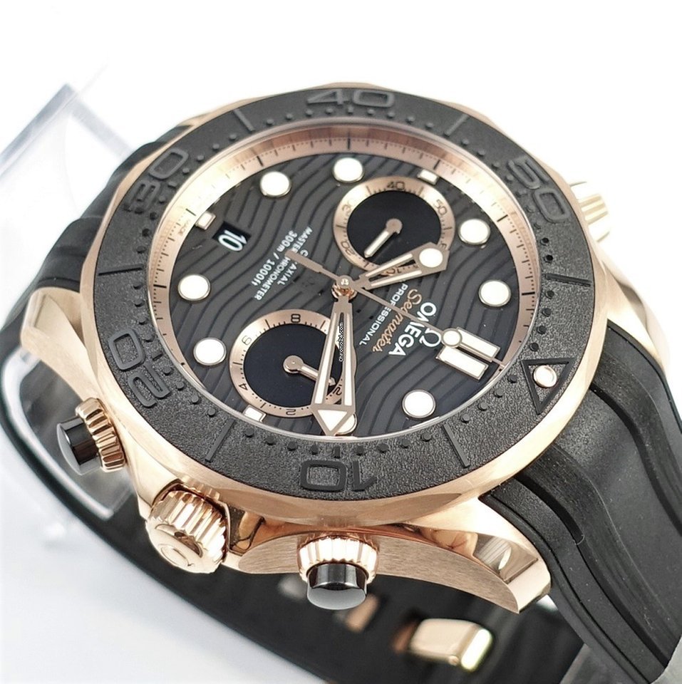 Omega Seamaster Diver 300 M Mens watch Unisex Automatic Rose gold 210.62.44.51.01.001 Replica 6
