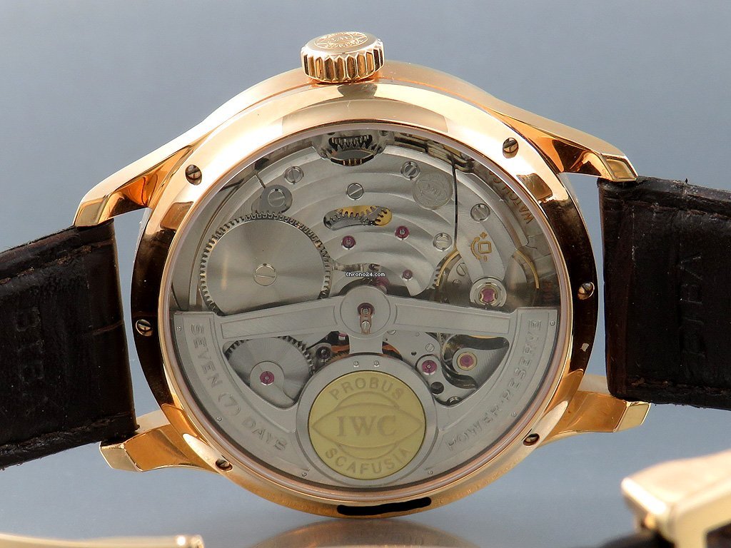 IMG_9081 IWC Portuguese Perpetual Calendar Mens watch Unisex Automatic Rose gold IW502122 Replica 6