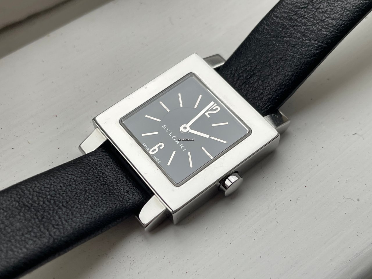 IMG_9081 Bulgari Quadrato Womens watch Quartz Steel SQ22SL Replica 6