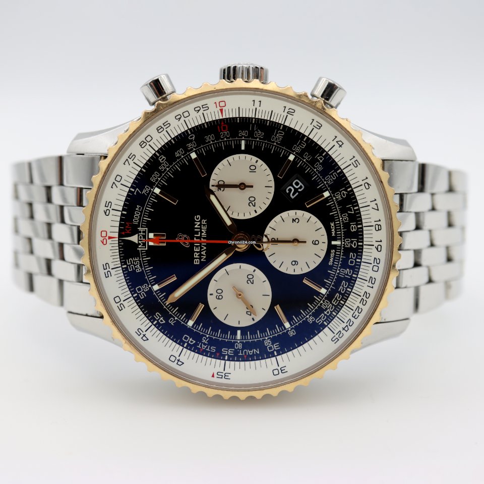 Breitling Navitimer 01 (46 MM) Mens watch Unisex Automatic Gold Steel UB0127211B1A1 Replica 6