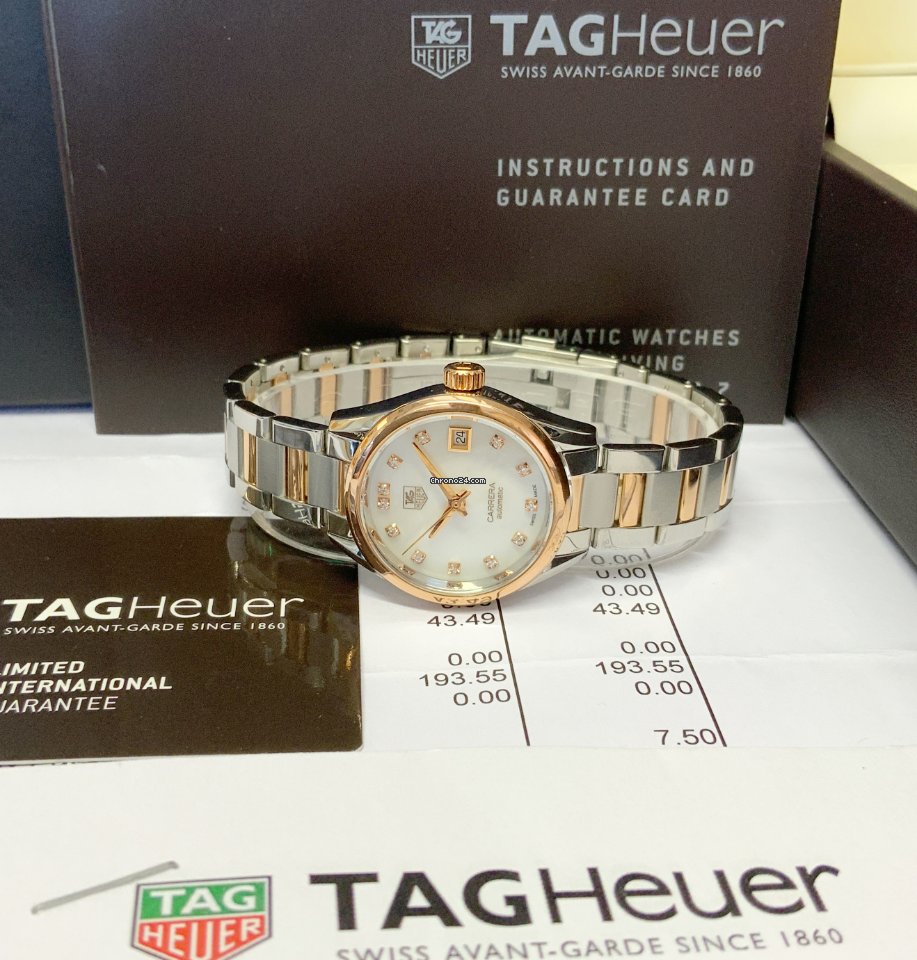 IMG_9081 TAG Heuer Carrera Lady Womens watch Automatic Gold Steel WAR2452.BD0777 Replica 6