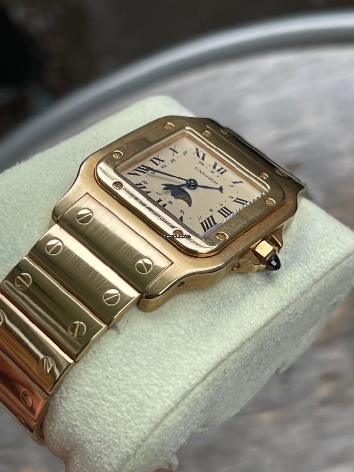 IMG_9081 Cartier Santos Womens watch Quartz Yellow gold 819901 Replica 6