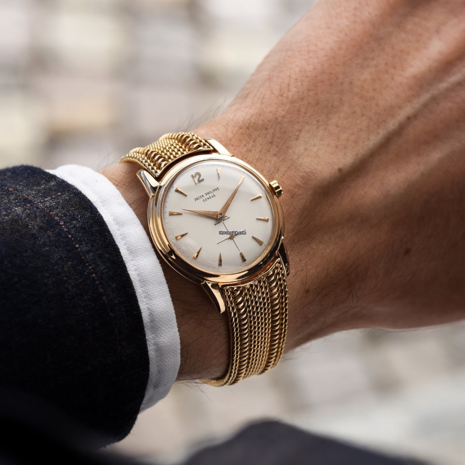 IMG_9081 Patek Philippe Calatrava Mens watch Unisex Automatic Rose gold 2551 Replica 6