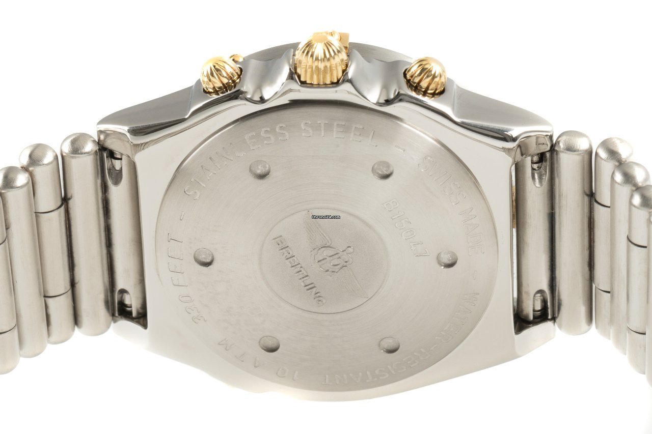 Breitling Duograph Mens watch Unisex Automatic Gold Steel B15047 Replica 6