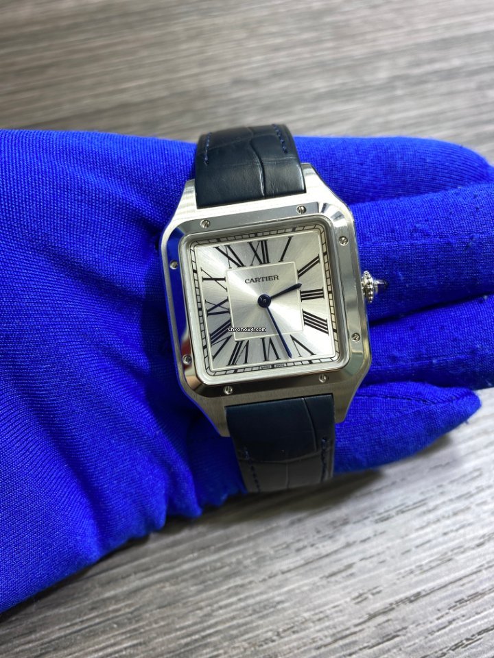 IMG_9081 Cartier Santos Dumont Mens watch Unisex Quartz Steel WSSA0022 Replica 6