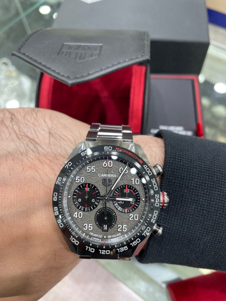 TAG Heuer Carrera Porsche Chronograph Special Edition Mens watch Unisex Automatic Steel CBN2A1F.BA0643 Replica 6