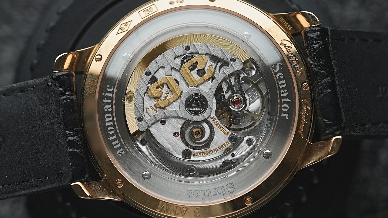 IMG_9081 Glashutte Original Sixties Panorama Date Mens watch Unisex Automatic Rose gold 39-47-01-01-04 Replica 6