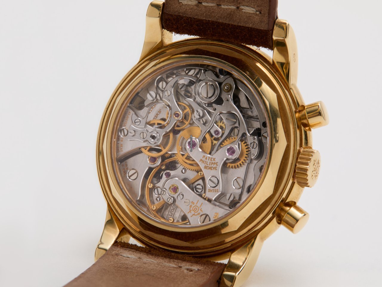 IMG_9081 Patek Philippe Perpetual Calendar Chronograph Yellow gold 3970EJ Replica 6