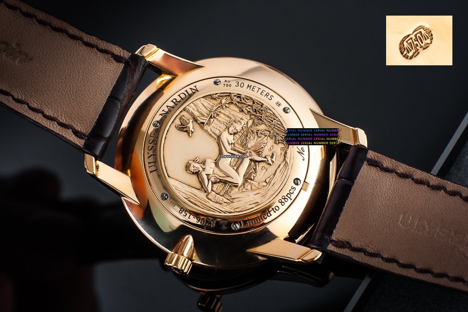 IMG_9081 Ulysse Nardin Classico Mens watch Unisex Manual winding Rose gold 8206-158 Replica 6