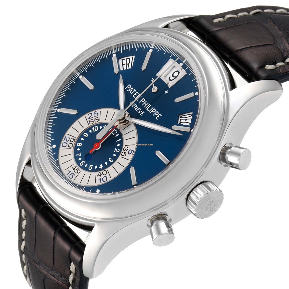 IMG_9081 Patek Philippe Annual Calendar Chronograph Mens watch Unisex Automatic Platinum 5960 01G Replica 6