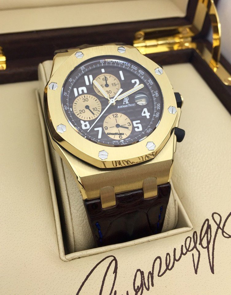 IMG_9081 Audemars Piguet Royal Oak Offshore Mens watch Unisex Automatic Yellow gold 26007BA.OO.D022CR.01 Replica 6