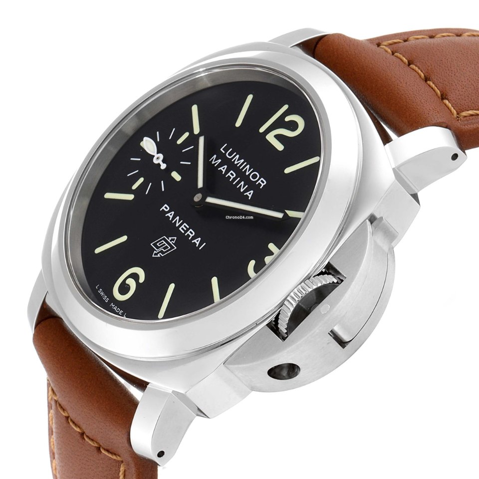 IMG_9081 Panerai Luminor Marina Mens watch Unisex Manual winding Steel PAM01005 Replica 6