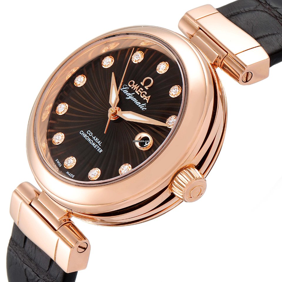 IMG_9081 Omega De Ville Ladymatic Womens watch Automatic Rose gold 425.63.34.20.63.001 Replica 6