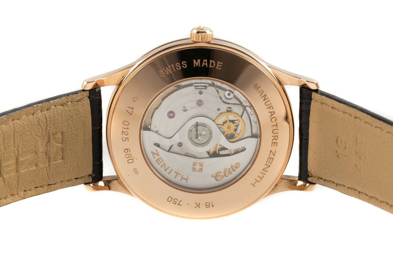 IMG_9081 Zenith Elite Mens watch Unisex Automatic Yellow gold 17.0125.680 Replica 6