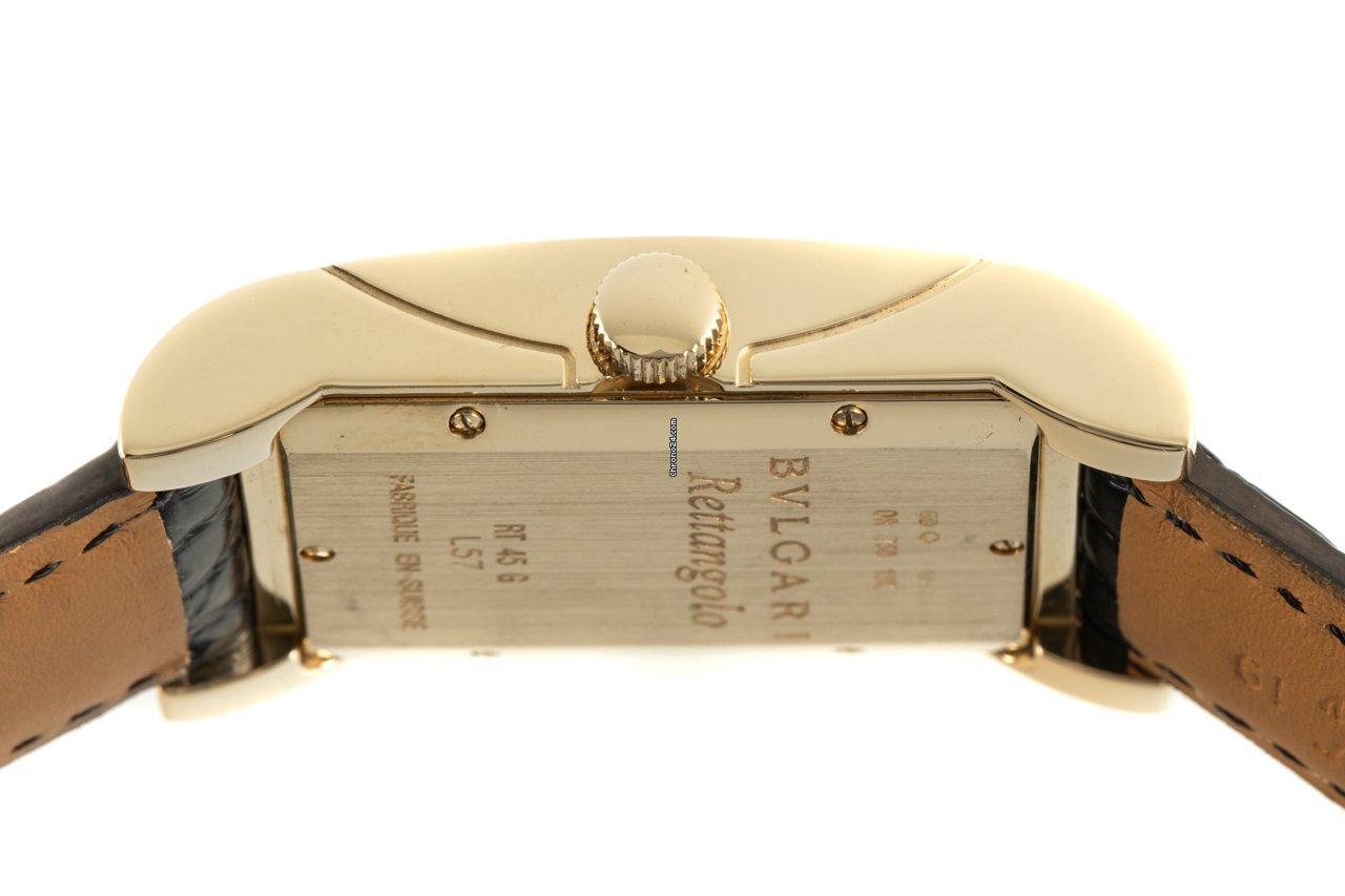 Bulgari Rettangolo Mens watch Unisex Automatic Yellow gold RT45G Replica 6