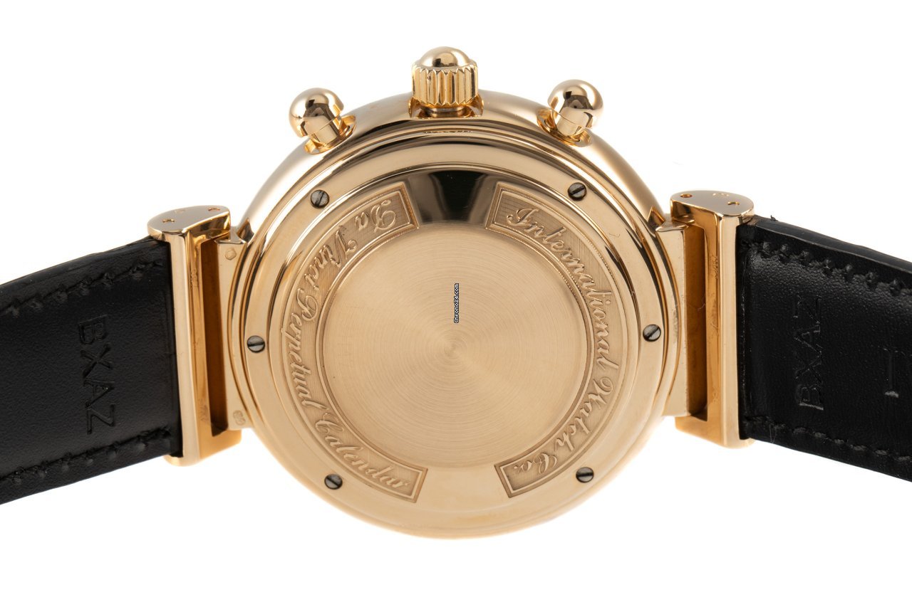 IMG_9081 IWC Da Vinci Perpetual Calendar Mens watch Unisex Automatic Yellow gold 3758 Replica 6