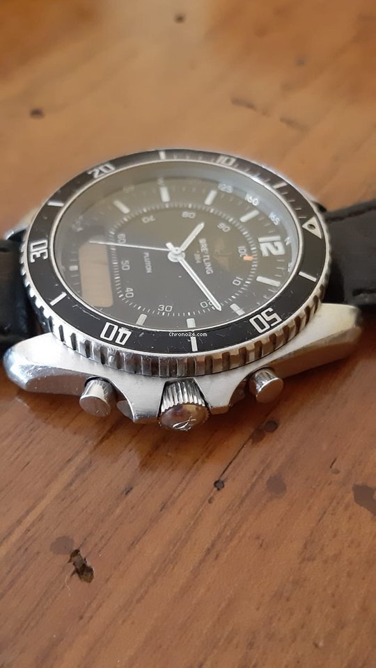 IMG_9081 Breitling Pluton Mens watch Unisex Quartz Steel 80191 Replica 6