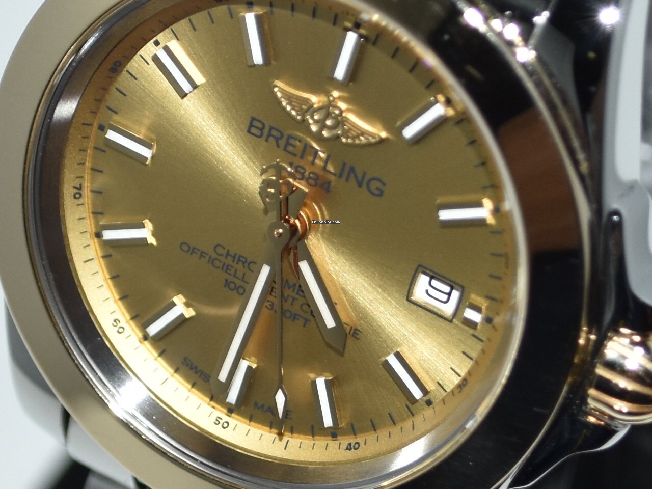 IMG_9081 Breitling Galactic 32 Womens watch Quartz Gold Steel C71330121A1C1 Replica 6