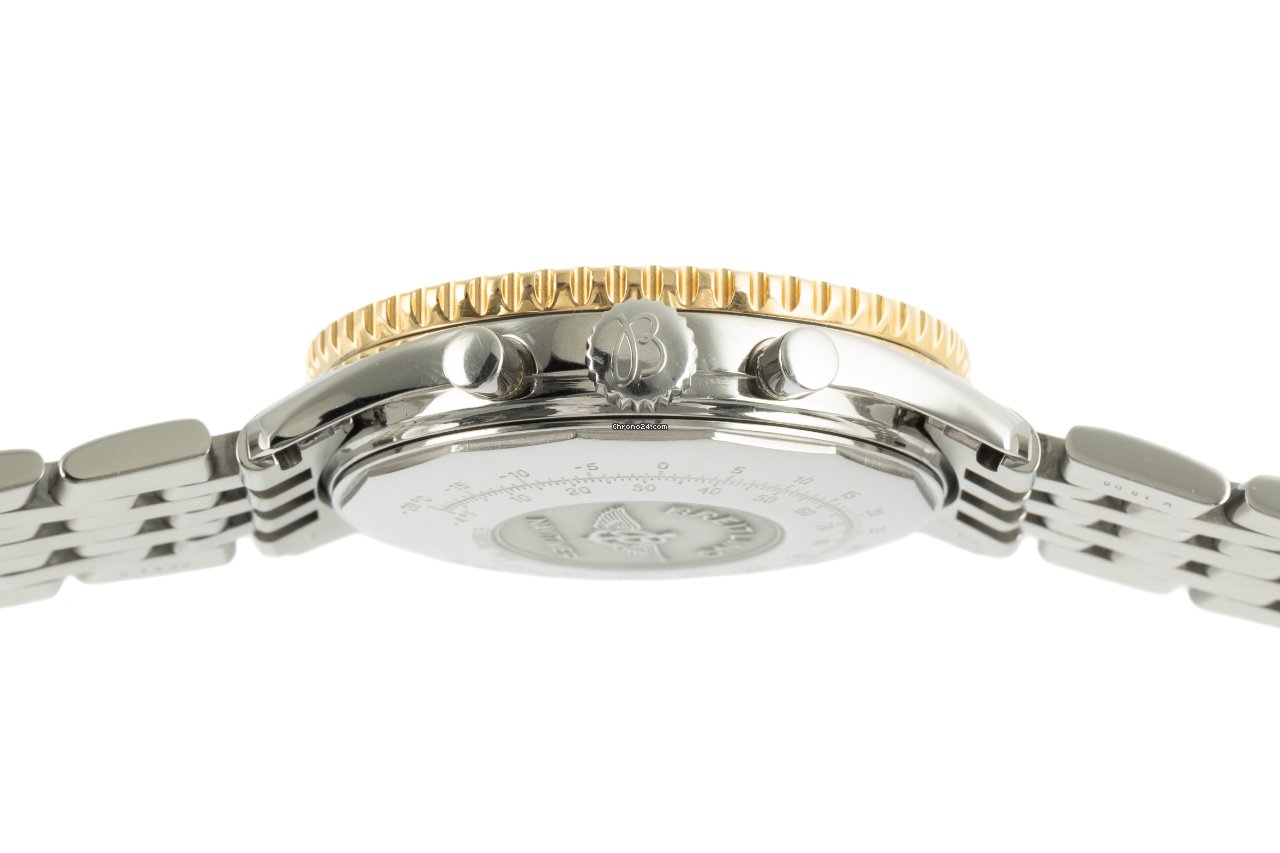 IMG_9081 Breitling Navitimer Cosmonaute Mens watch Unisex Manual winding Gold Steel D12022 Replica 6