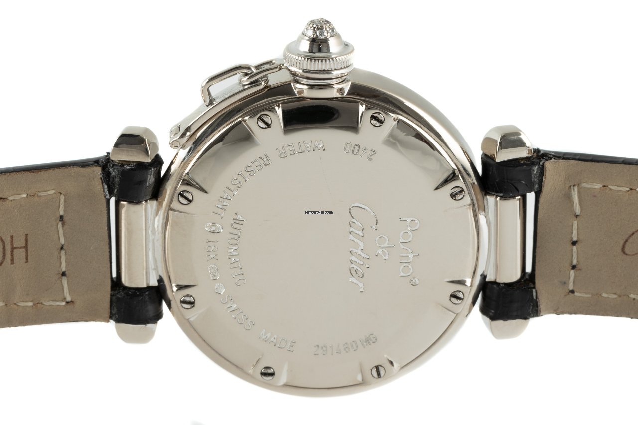 IMG_9081 Cartier Pasha Womens watch Automatic White gold 2400 Replica 6