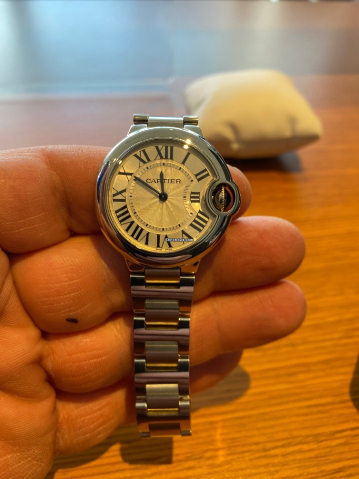 Cartier Ballon Bleu 33mm Womens watch Quartz Steel W6920084 Replica 6