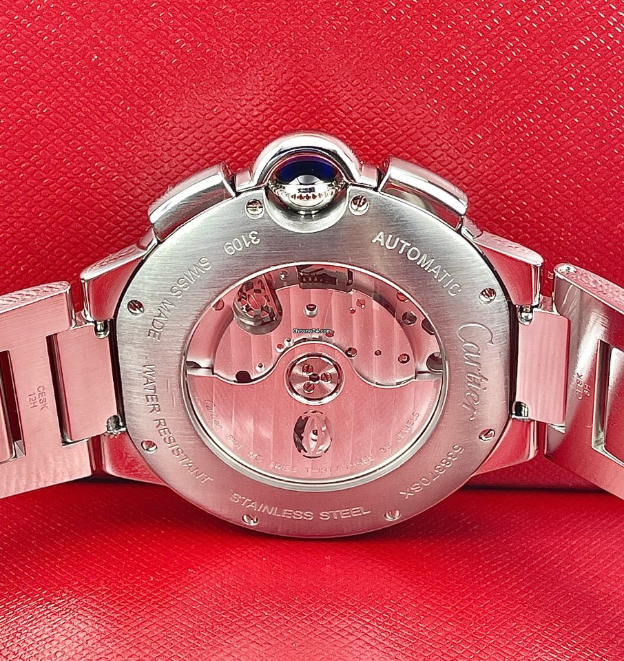 IMG_9081 Cartier Ballon Bleu 44mm Mens watch Unisex Automatic Steel W6920025 Replica 6
