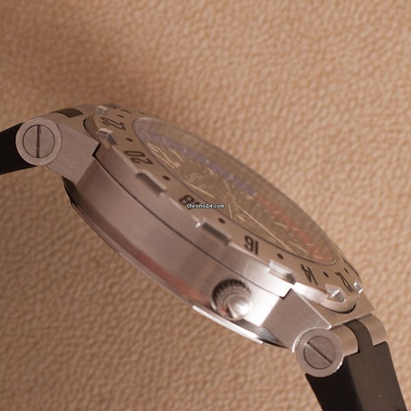 IMG_9081 Bulgari Diagono Mens watch Unisex Automatic Steel GMT 40 S Replica 6