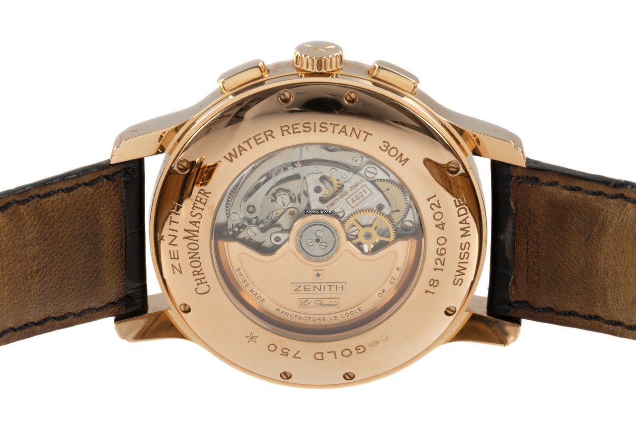 IMG_9081 Zenith El Primero Chronomaster Mens watch Unisex Automatic Red gold 18.1260.4021 Replica 6