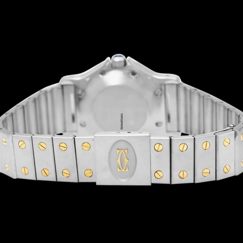 IMG_9081 Cartier Santos Mens watch Unisex Automatic Gold Steel 7641ST Replica 6