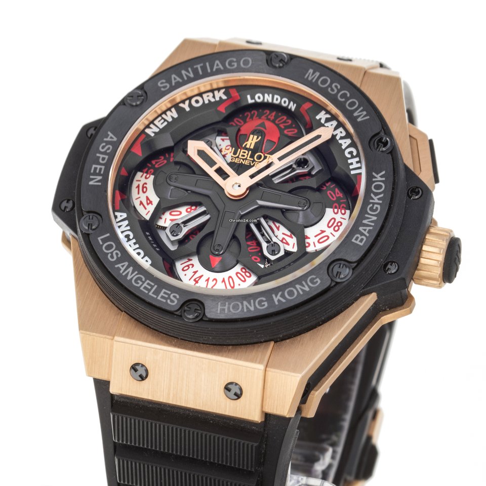 IMG_9081 Hublot King Power Mens watch Unisex Automatic Rose gold 771.OM.1170.RX Replica 6