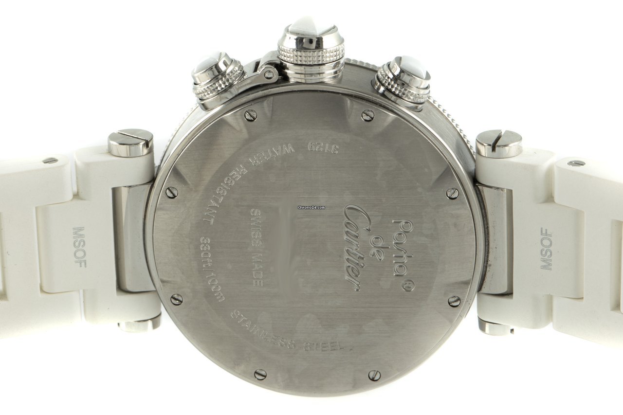IMG_9081 Cartier Pasha Seatimer Womens watch Quartz Steel 3129 Replica 6